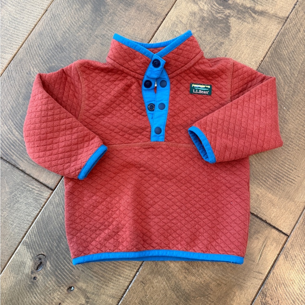 L.L. Bean Quilted Snap Pullover, 6-12 month